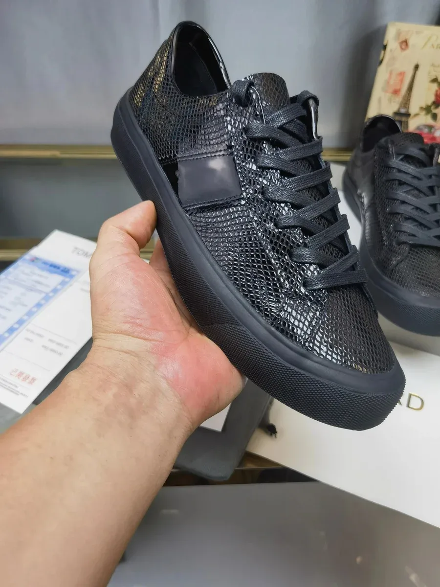 Tommy Hilfiger Tommy Hilfiger Snake Skin Texture Sneakers Black Black - 1