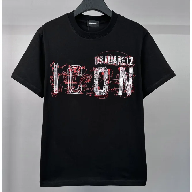 DSQUARED2 DSQUARED2 Icon Black/White/Red Graphic T-Shirt Black