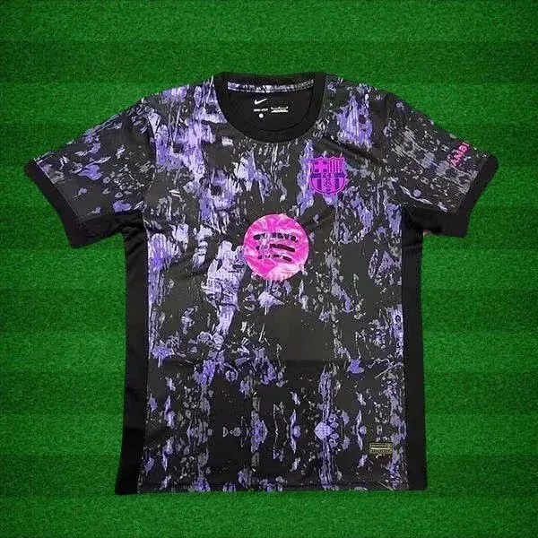 Nike Nike Air Force 1 2526 Barcelona Black Purple Jersey T-Shirt Black - 1