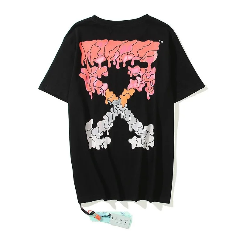 Off-White Off-White OW100 Black T-Shirt with Dripped Logo Black
