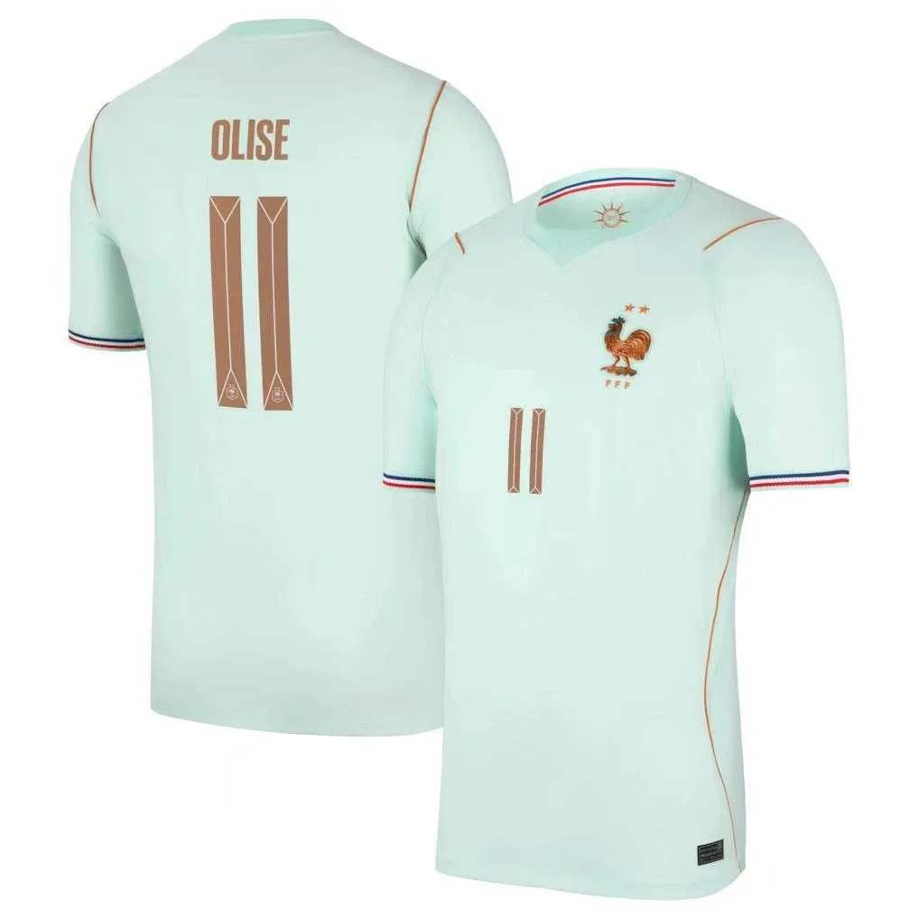 Nike Nike 2026 France Away 11 OLISE Jersey Green - 1