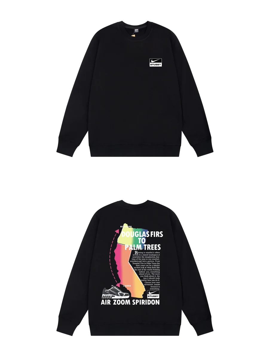 Stussy Stussy Air Zoom Spiridon Black Sweatshirt Black - 1