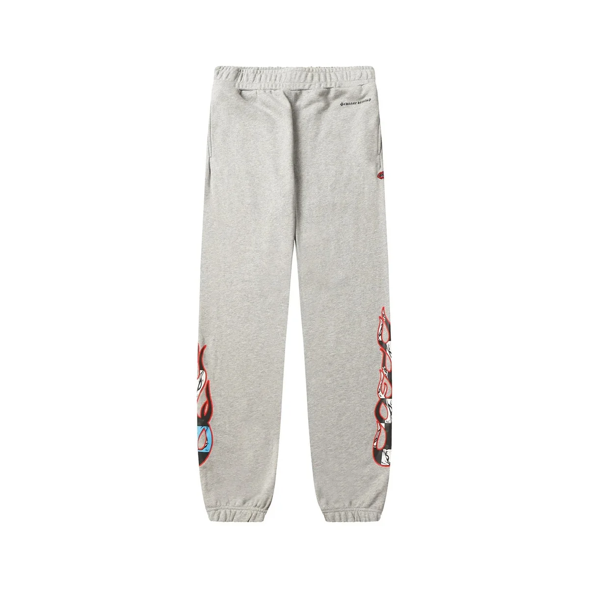 Other 1005 Grey Flame Graphic Sweatpants Trousers Grey - 1