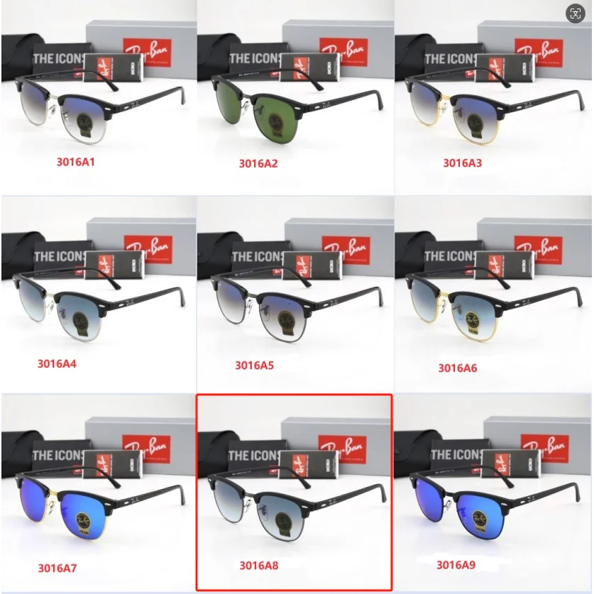 Ray-Ban Ray-Ban Clubmaster Black/Blue Sunglasses Black