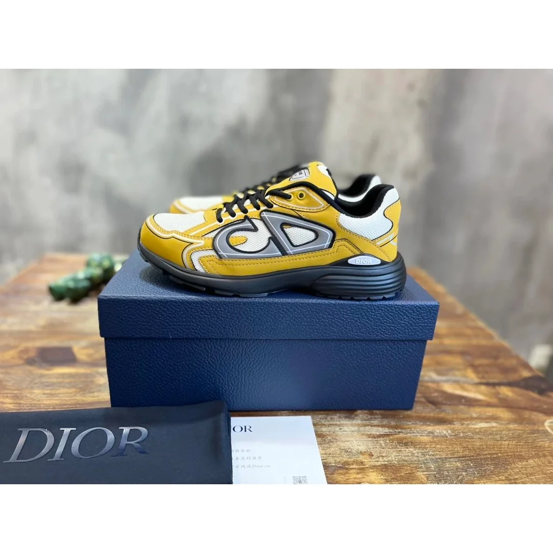 Dior Dior B22 B-2 Yellow/White Sneakers Yellow