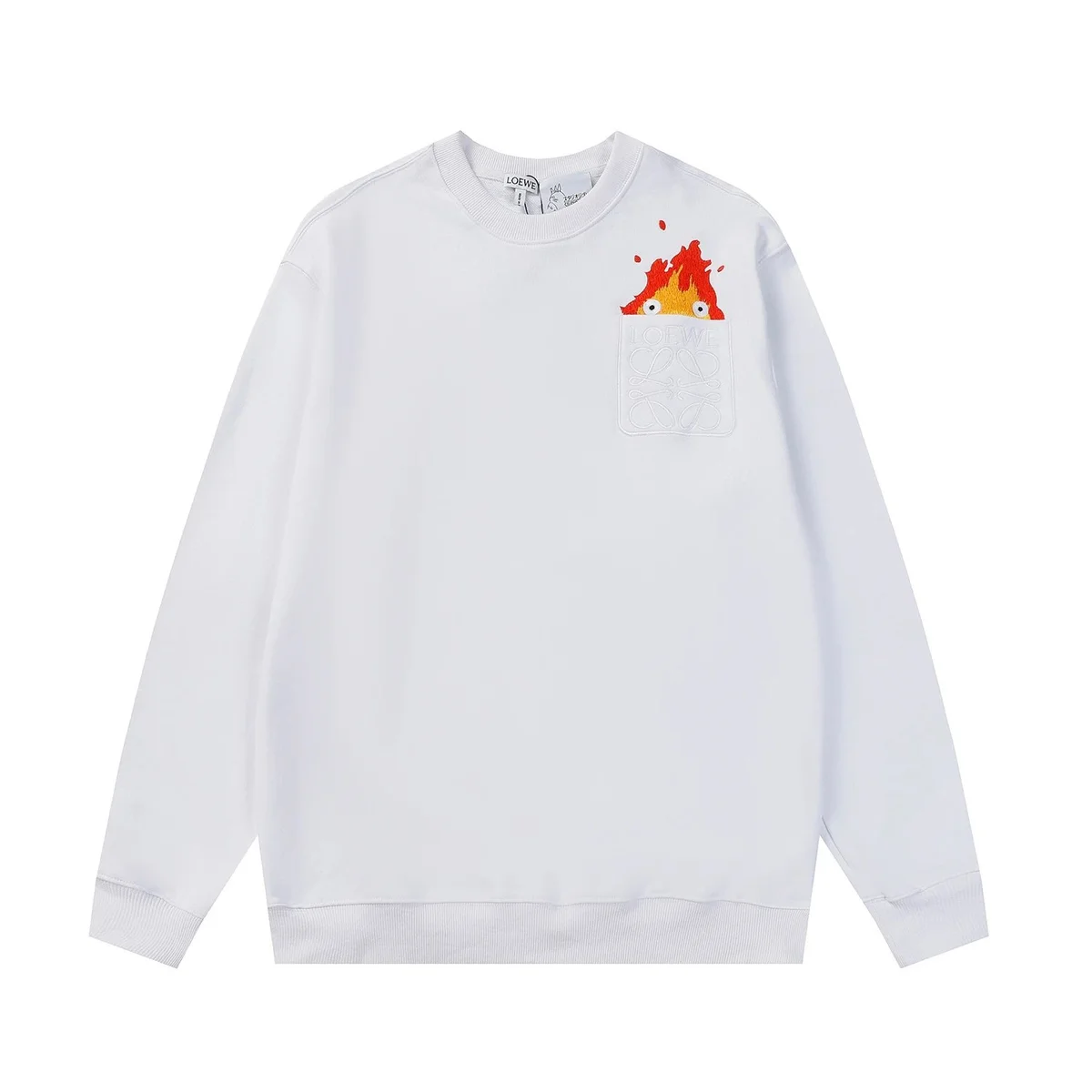 Loewe Loewe Anagram Flame Pocket Sweatshirt White White