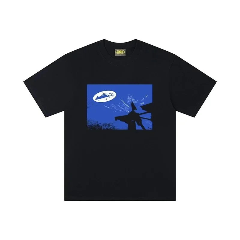 Other Black Windmill Moon T-Shirt Casual Black - 1
