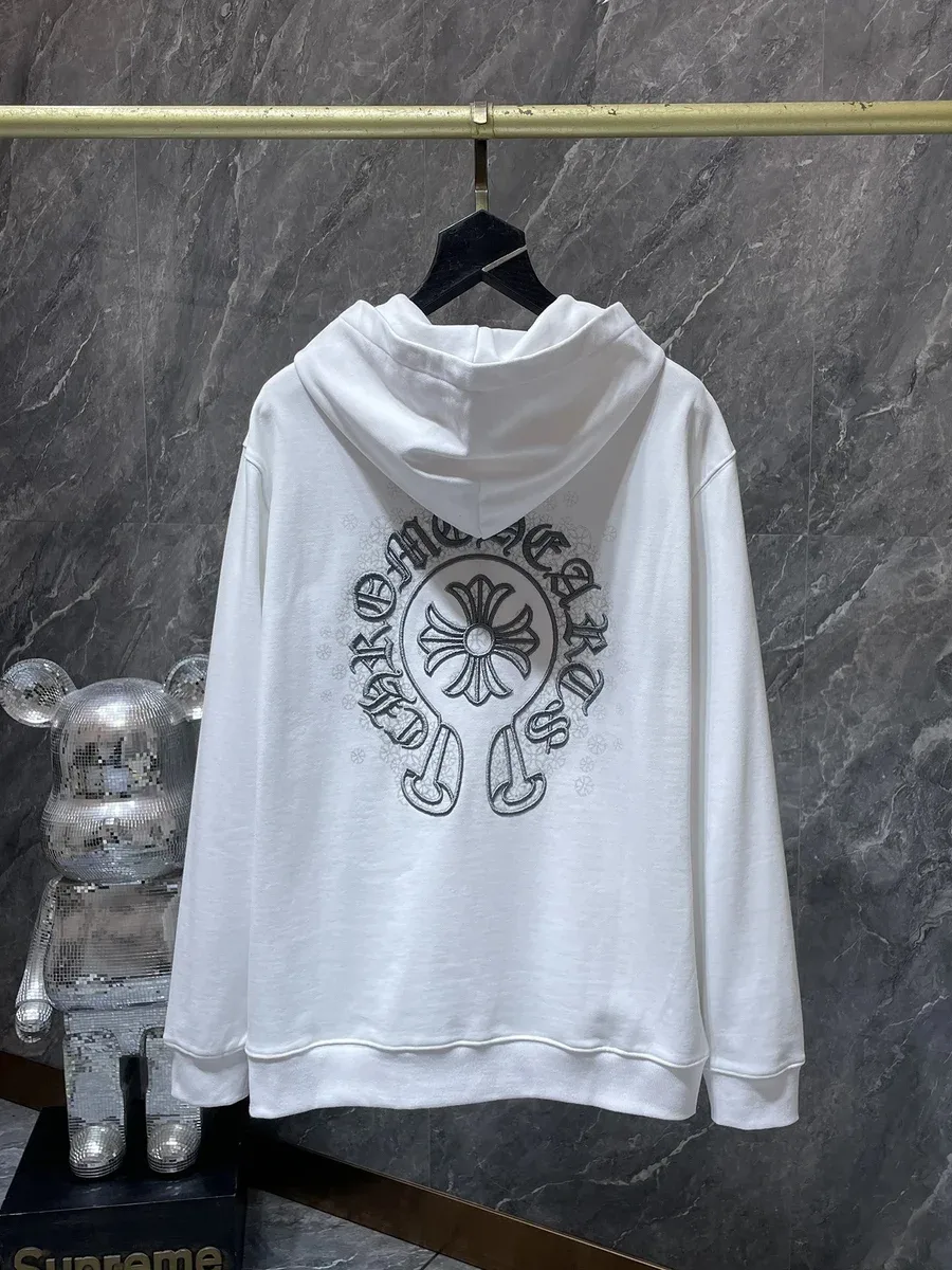 Chrome Hearts Chrome Hearts Cemetery Cross White Hoodie White