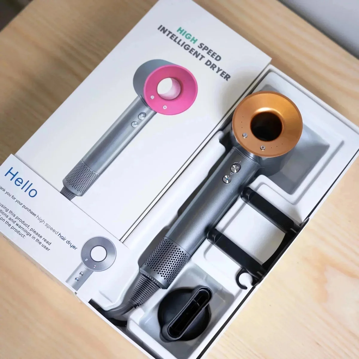 High Speed Intelligent Dryer Pink & Gold Hair Dryer — Oopbuy Spreadsheet find