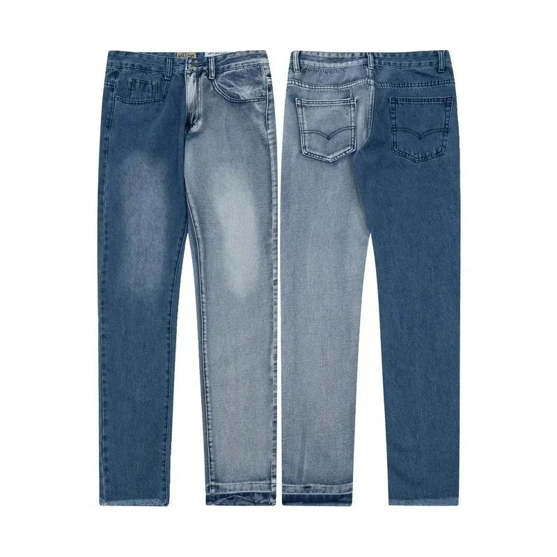 Other Unisex Denim Jeans Light Wash Straight Fit Blue - 1