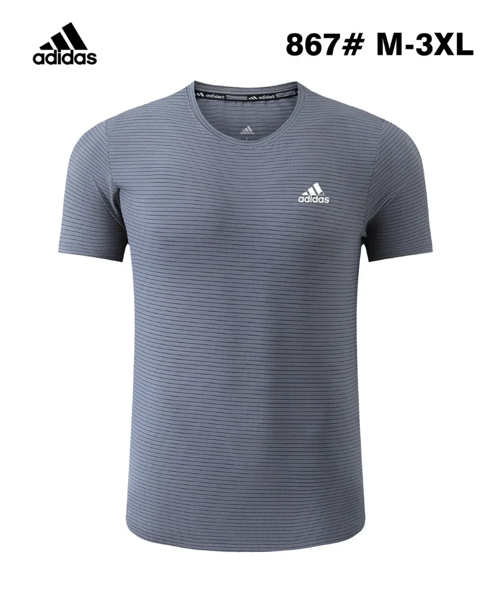 Adidas Adidas 18 Grey Stripe T-Shirt Grey
