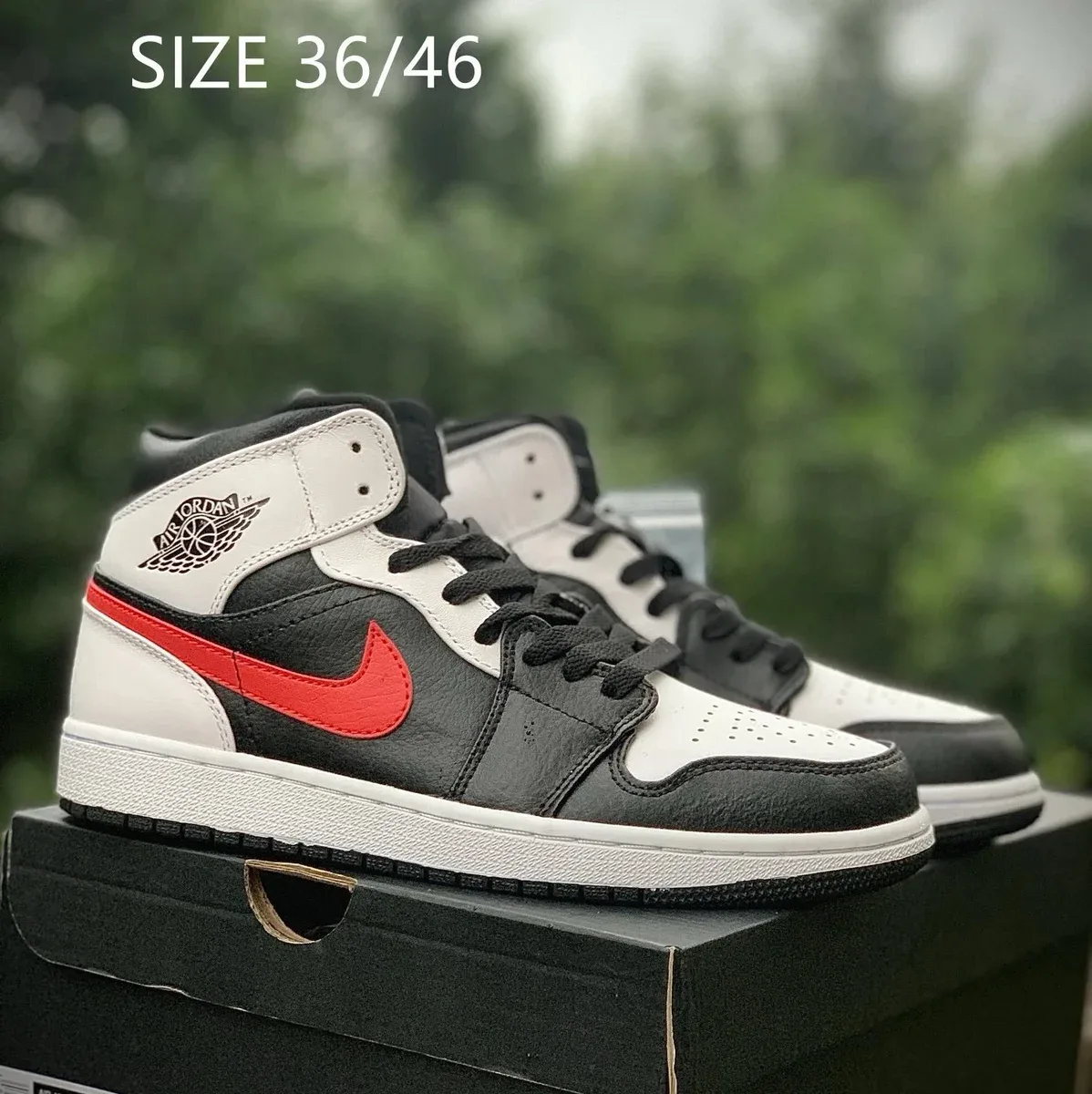Nike Nike Air Jordan 1 White/Black/Red Sneakers Black - 1