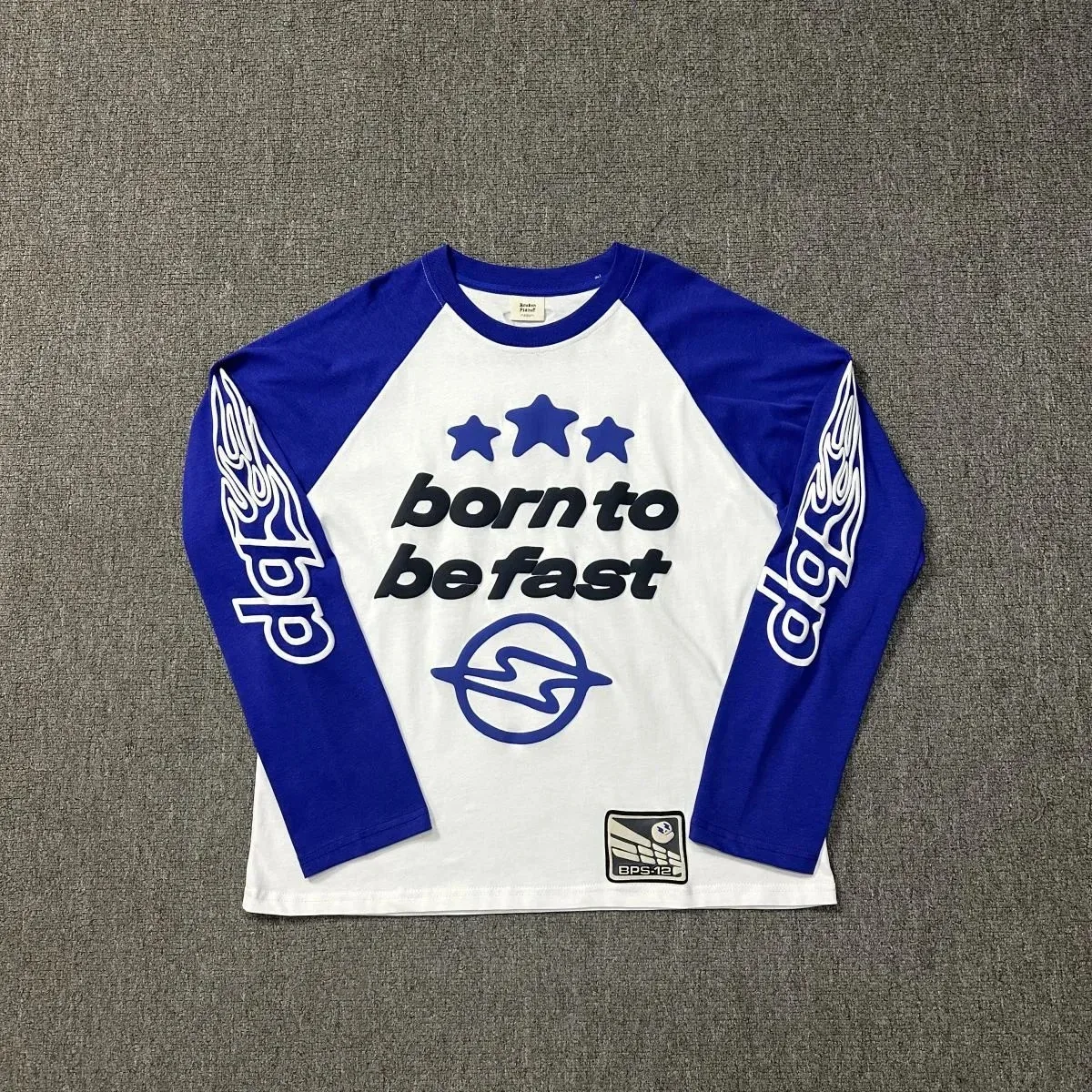 Other Born to Be Fast Long Sleeve T-Shirt White/Blue White - 1