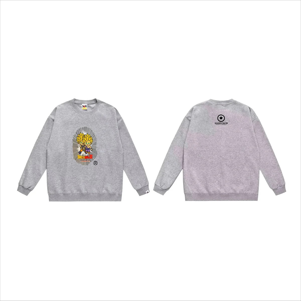 A Bathing Ape A Bathing Ape BAPE STA Dragon Ball SSJ Graphic Sweatshirt 555 Gray Grey - 1
