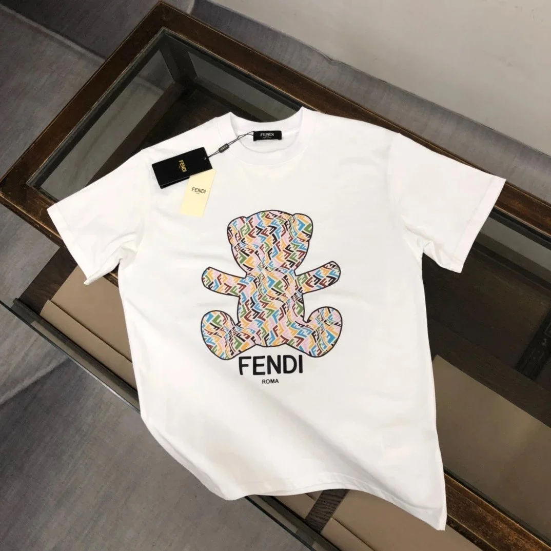 Fendi Fendi White Bear Print T-Shirt White - 1