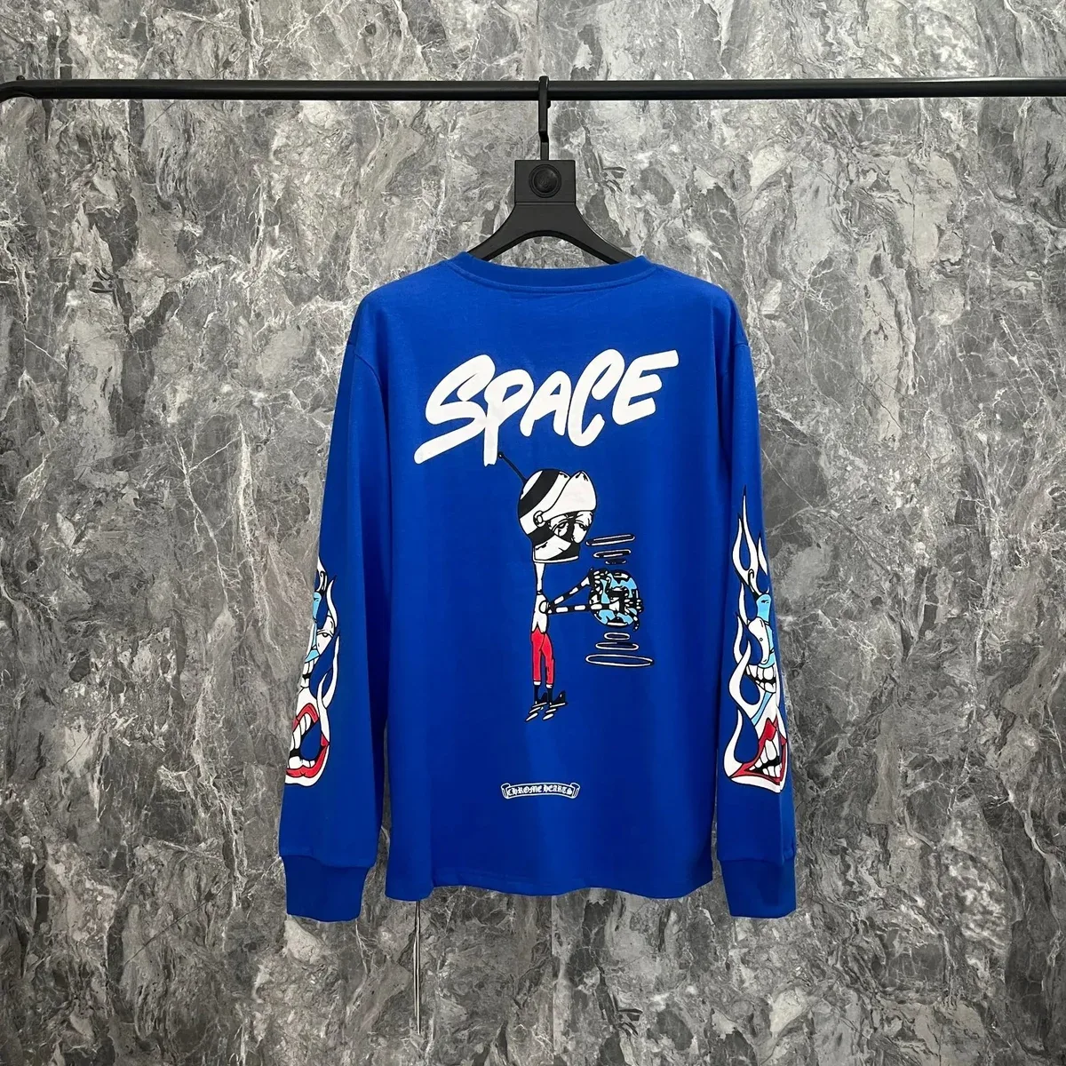 Chrome Hearts Chrome Hearts SPACE Blue Long Sleeve T-Shirt Blue - 1