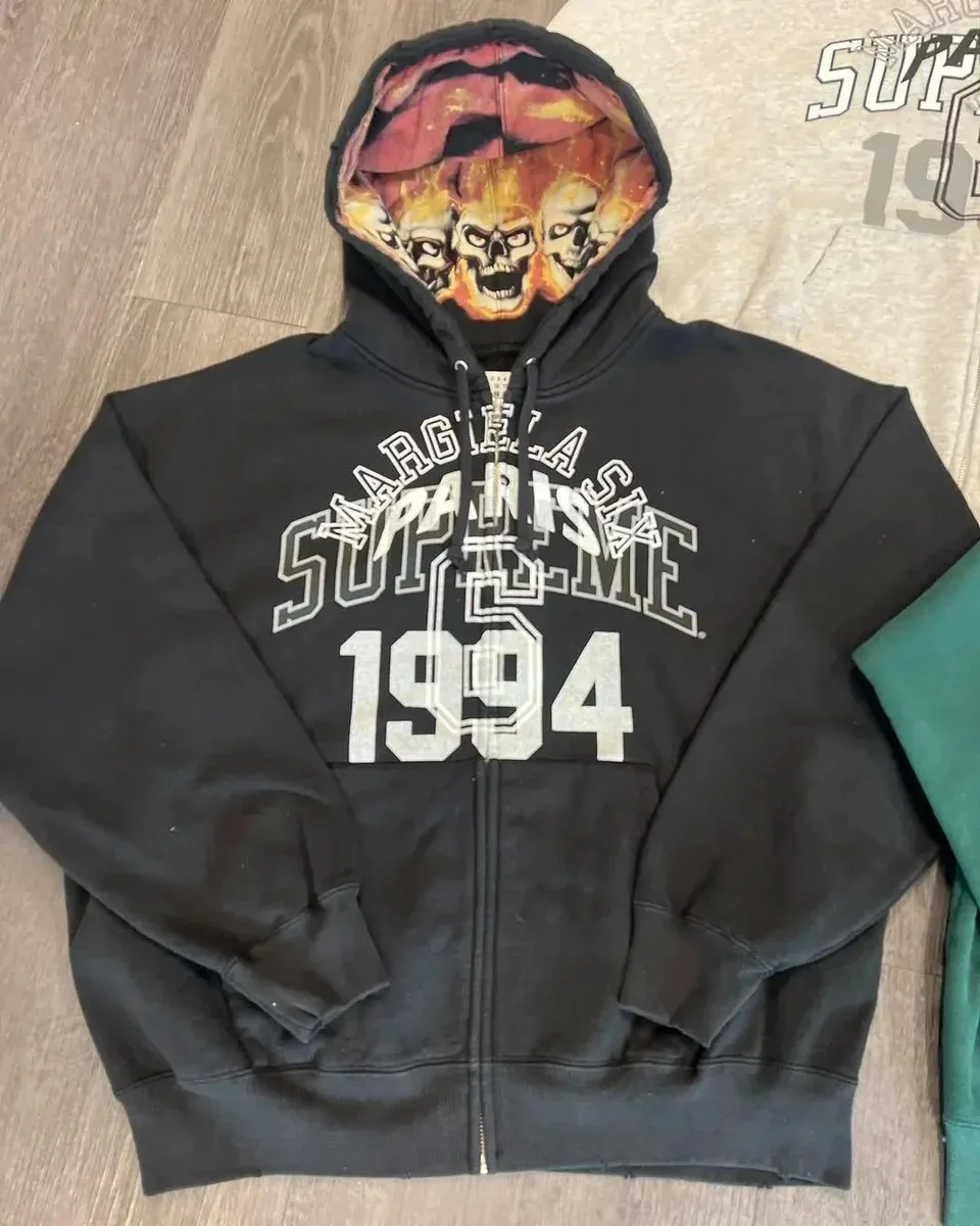 Supreme Supreme Margiela Paris 1994 Black Hoodie Black - 1