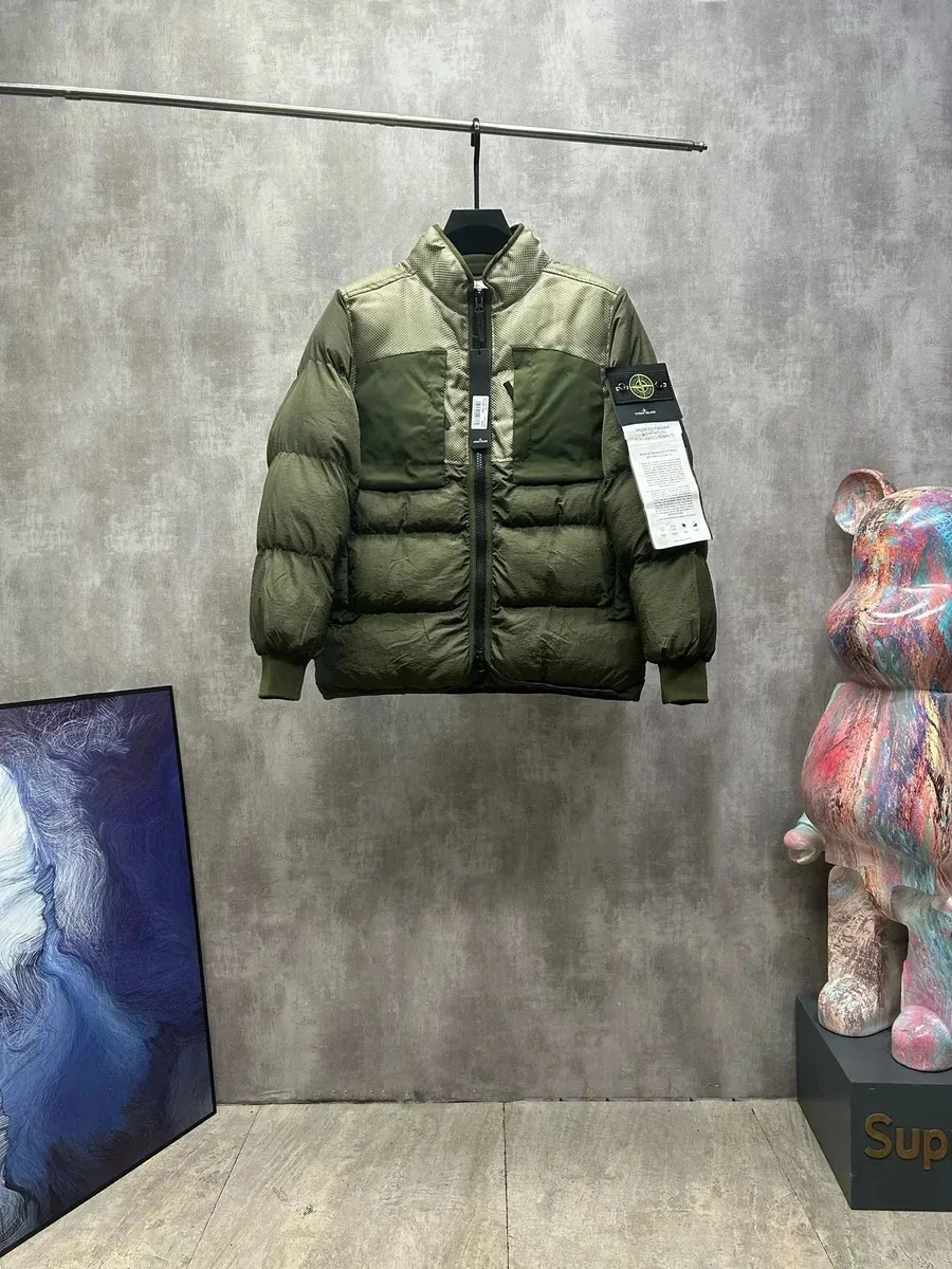 Stone Island Stone Island 68-15 Military Green Puffer Jacket Green