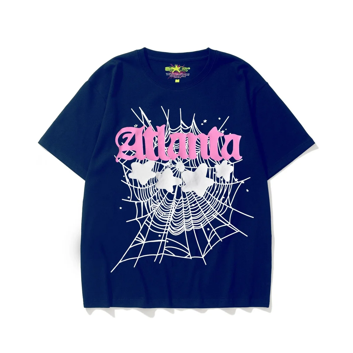 Other Unisex Atlanta Spider Web T-Shirt Navy/Pink Navy - 1