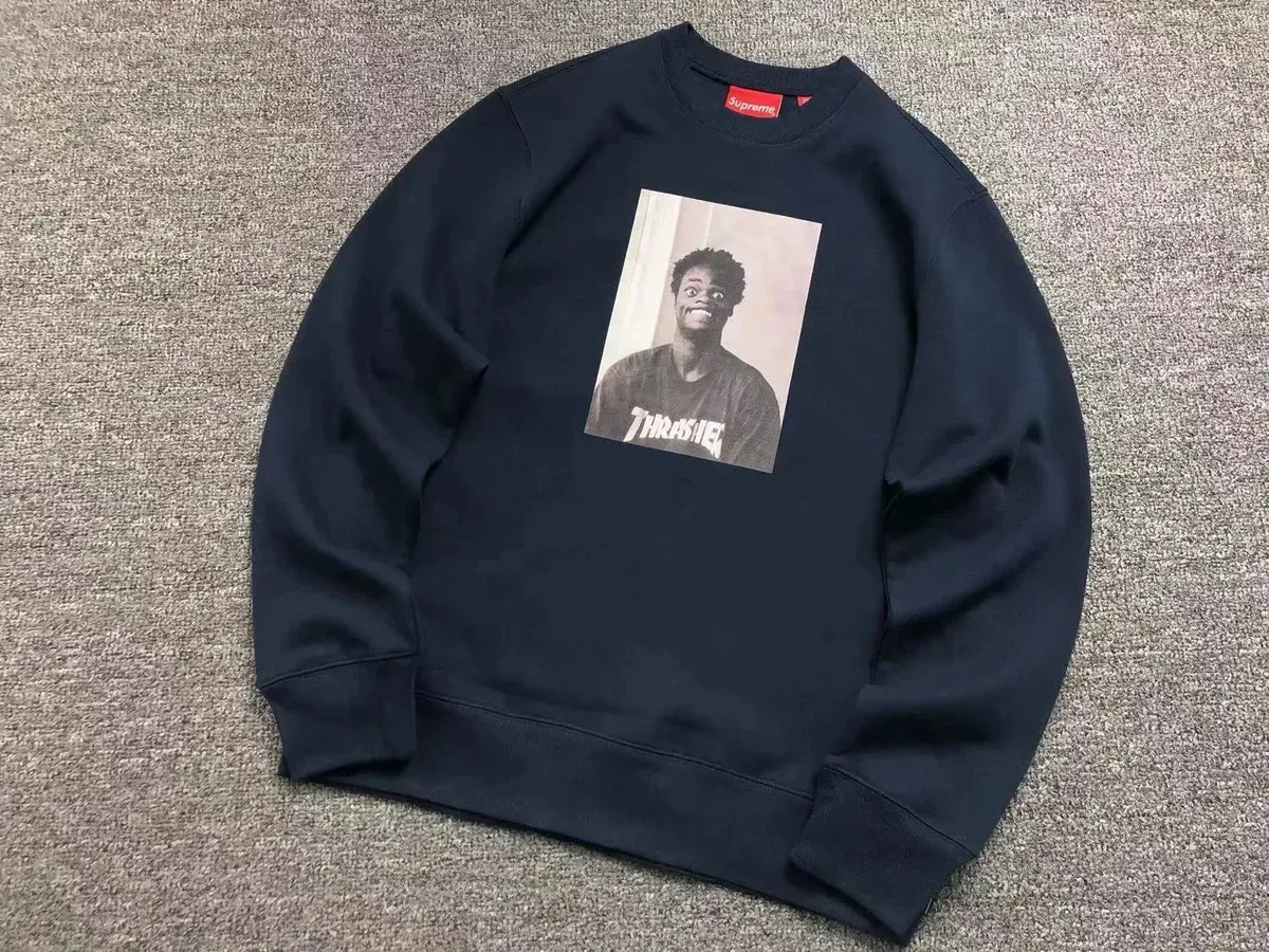 Supreme Supreme Royal Blue Thrasher Graphic Sweatshirt Blue - 1