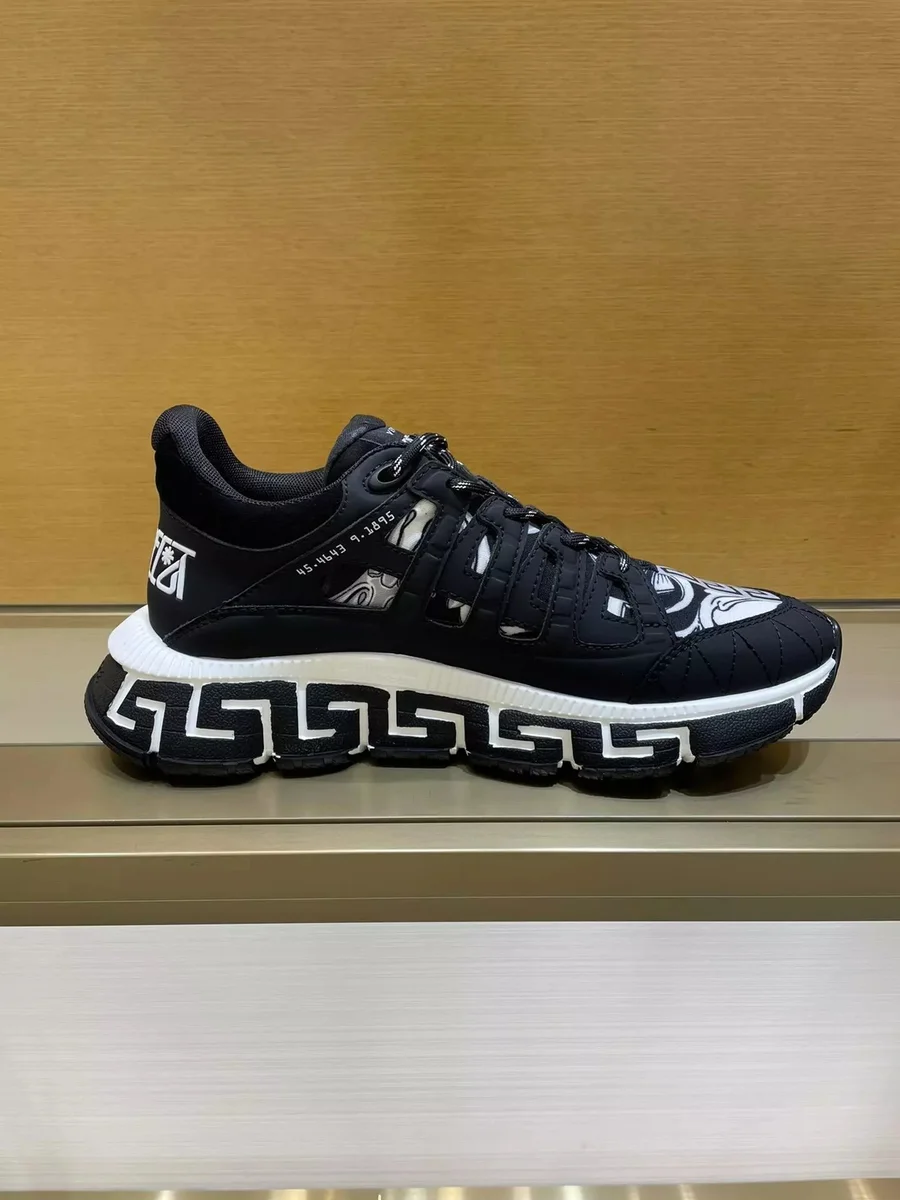 Other Black/White Geometric Sole Sneaker | Casual Streetwear Shoe Black - 1