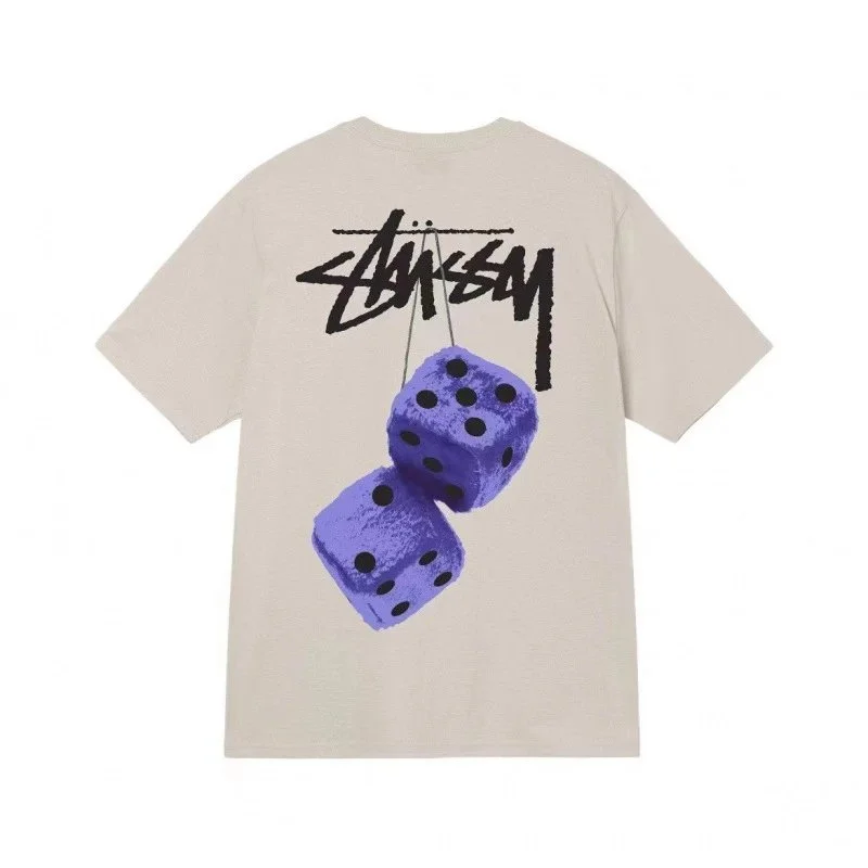 Stussy Stussy Dice T-Shirt Beige/Purple Beige - 1