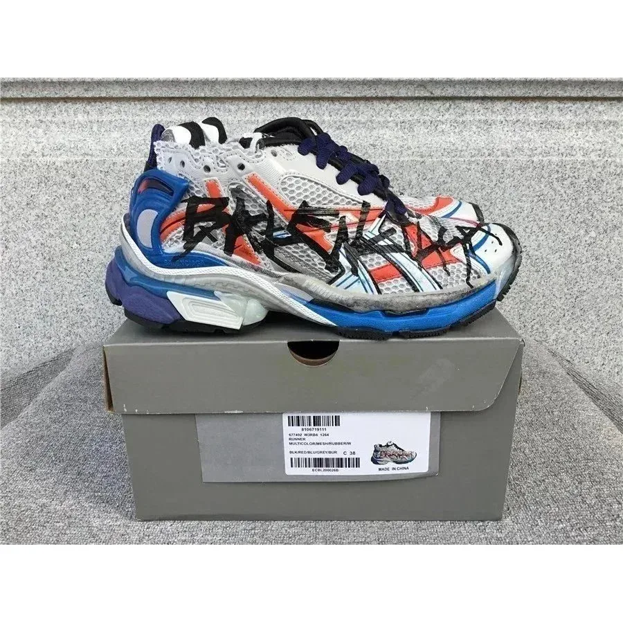 Balenciaga Balenciaga Runner Speed Trainer White/Blue Sneakers White - 1