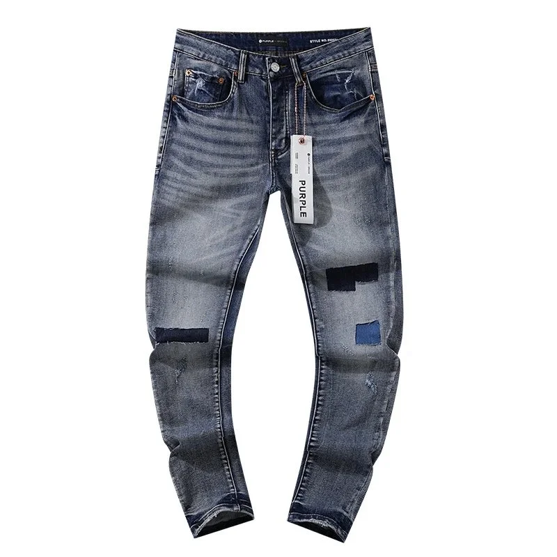 Purple Brand Purple Brand Distressed Blue Jeans Blue - 1