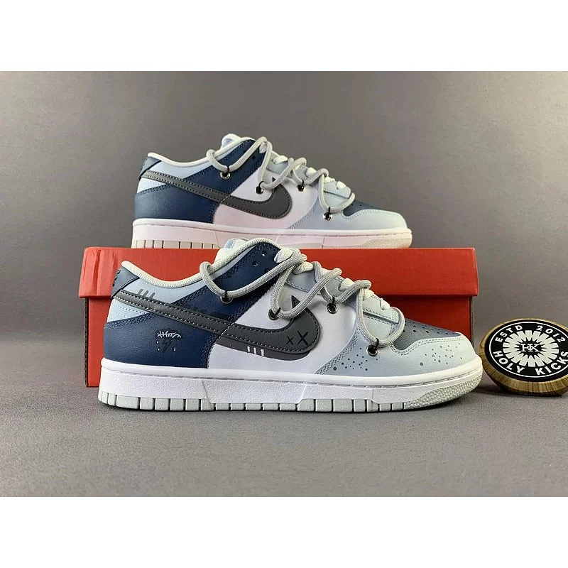 Nike Nike Dunk Low Stussy Navy/White/Light Blue Sneakers Multicolor
