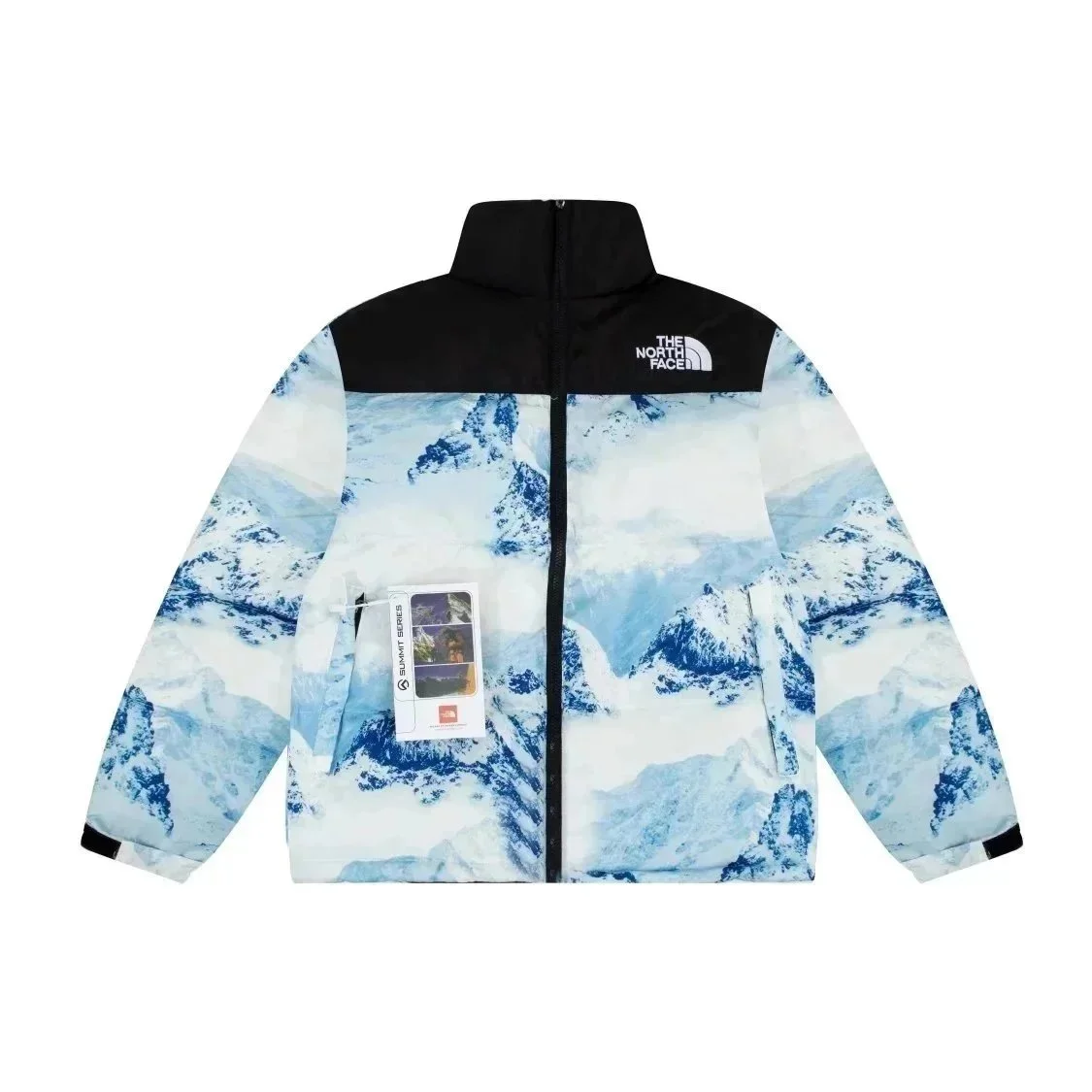 The North Face The North Face Summit Series Mountain Print Parka Blue - 1