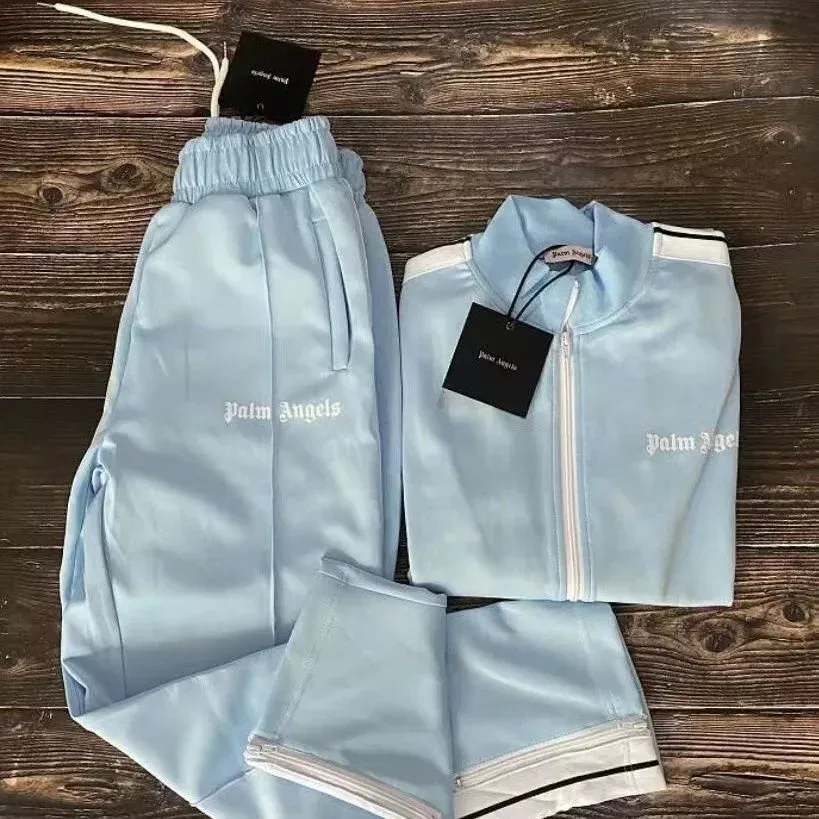 Palm Angels Palm Angels Track Light Blue Tracksuit Set Blue - 1