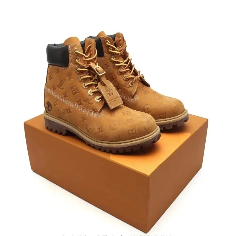 Louis Vuitton Louis Vuitton Tabi Monogram Leather Boots Brown