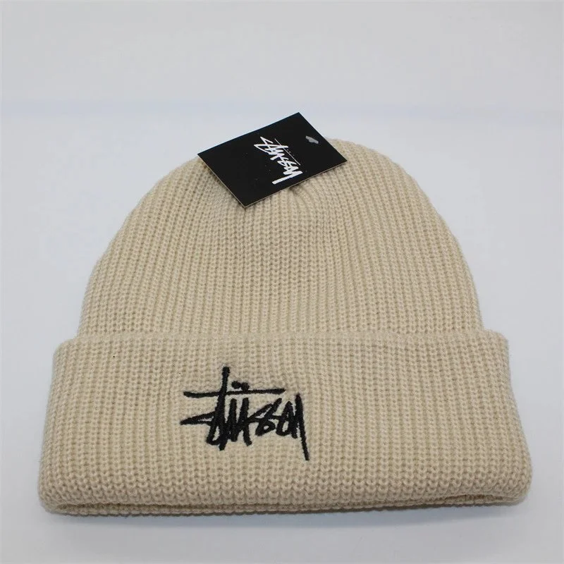 Stussy Stussy Basic Logo Cream Knit Beanie Cream