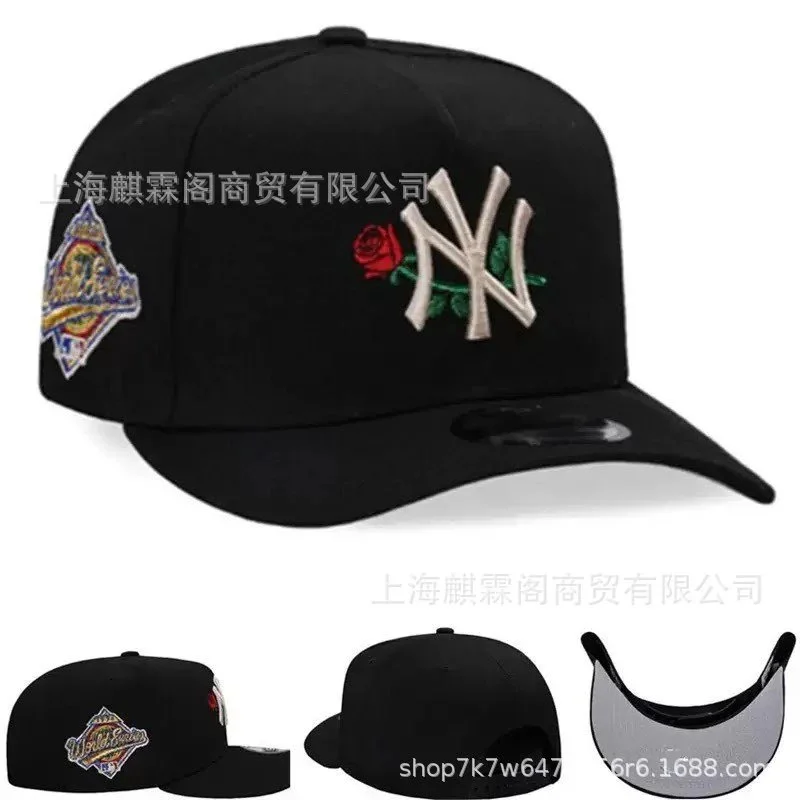 New Era New Era 59FIFTY NY Yankees Rose Black Cap Black - 1