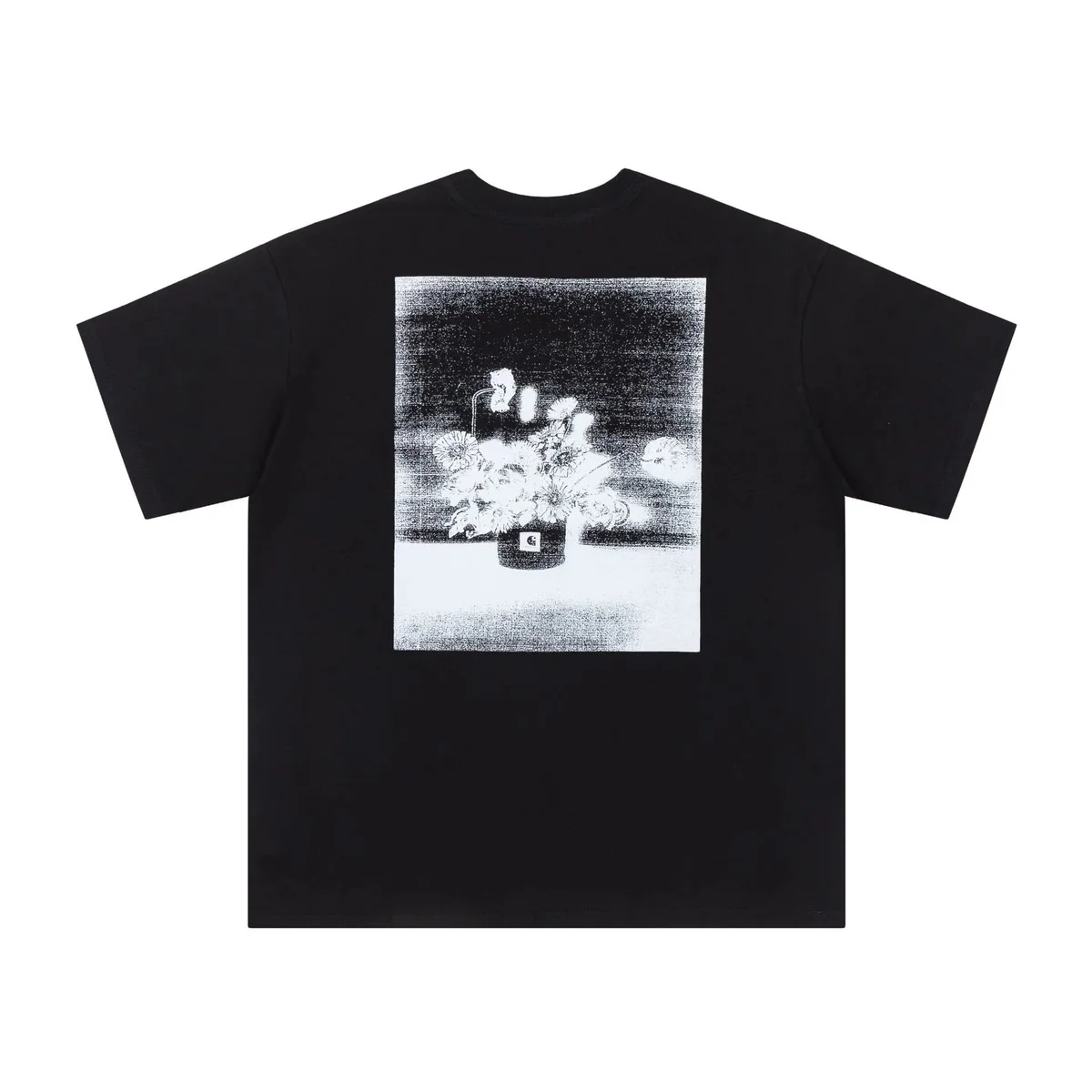 Carhartt WIP Carhartt WIP Black Floral Print T-Shirt Black - 1