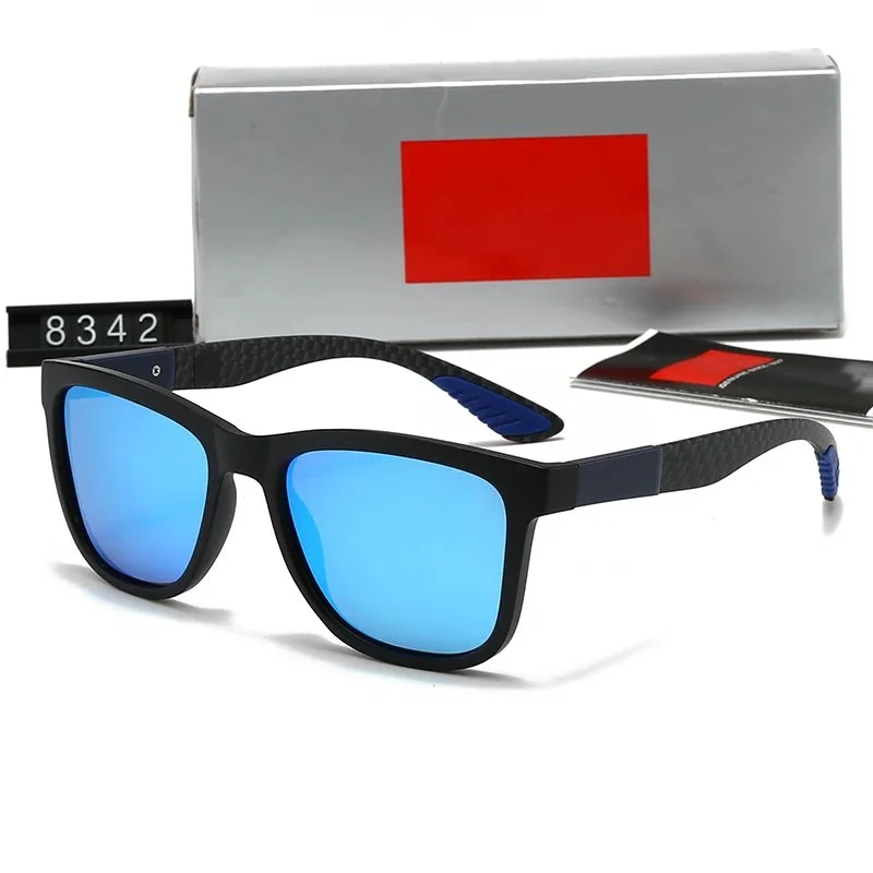 Other Unisex Polarized Sunglasses Blue Lens Black Frame Eyewear Black - 1