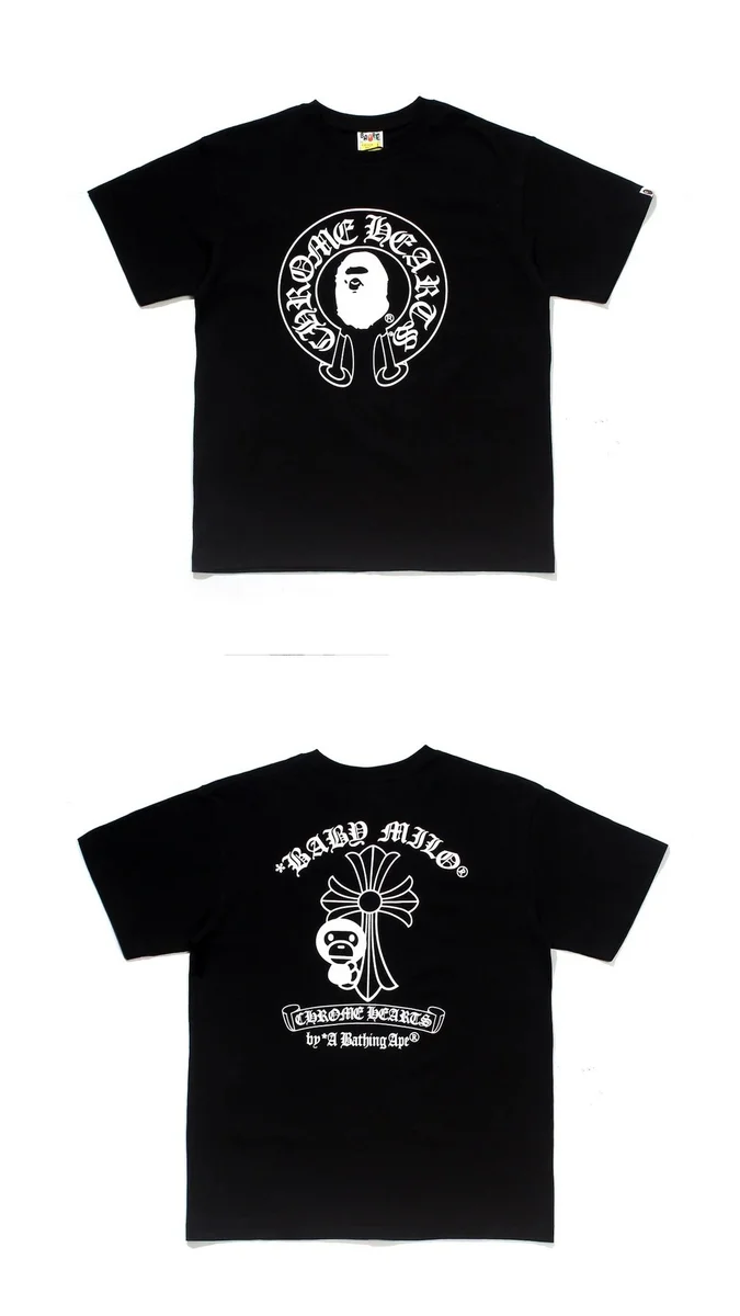 A Bathing Ape A Bathing Ape Chrome Hearts Black T-Shirt Black - 1