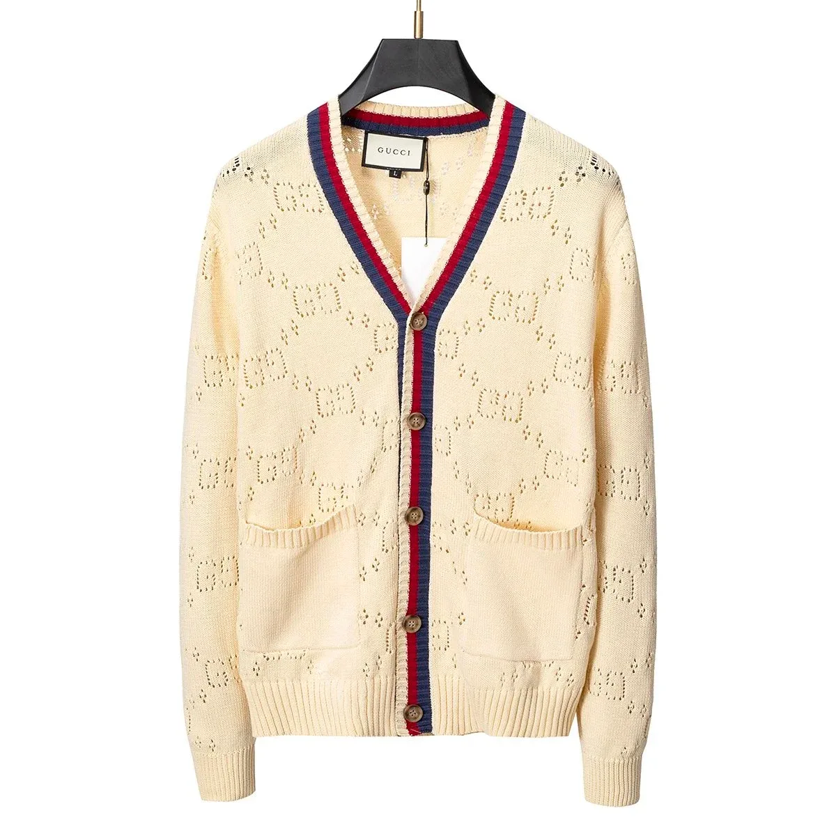 Gucci Gucci GG Monogram Cardigan Cream Cream - 1