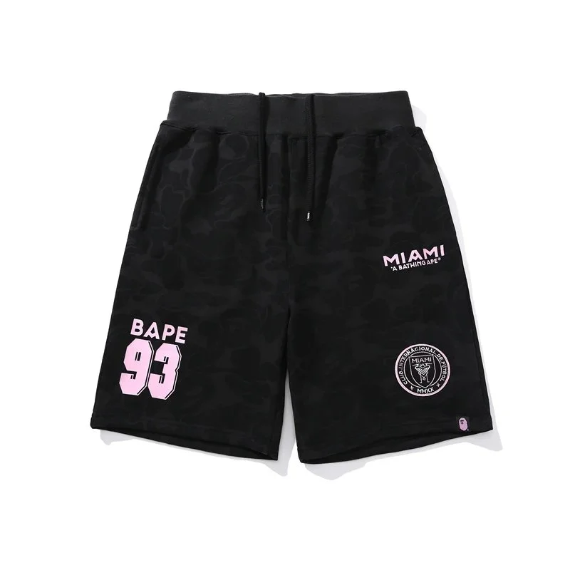 A Bathing Ape BAPE Miami Camo Black & Pink Shorts Black - 1