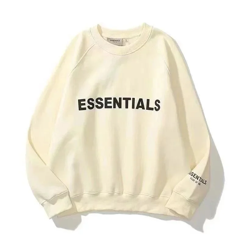 Fear of God Fear of God Essentials Apricot Crewneck Fleece Lined Sweatshirt Beige - 1