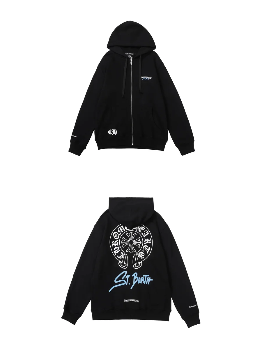 Chrome Hearts Chrome Hearts St. Barth Zip-Up Hoodie Black Black - 1