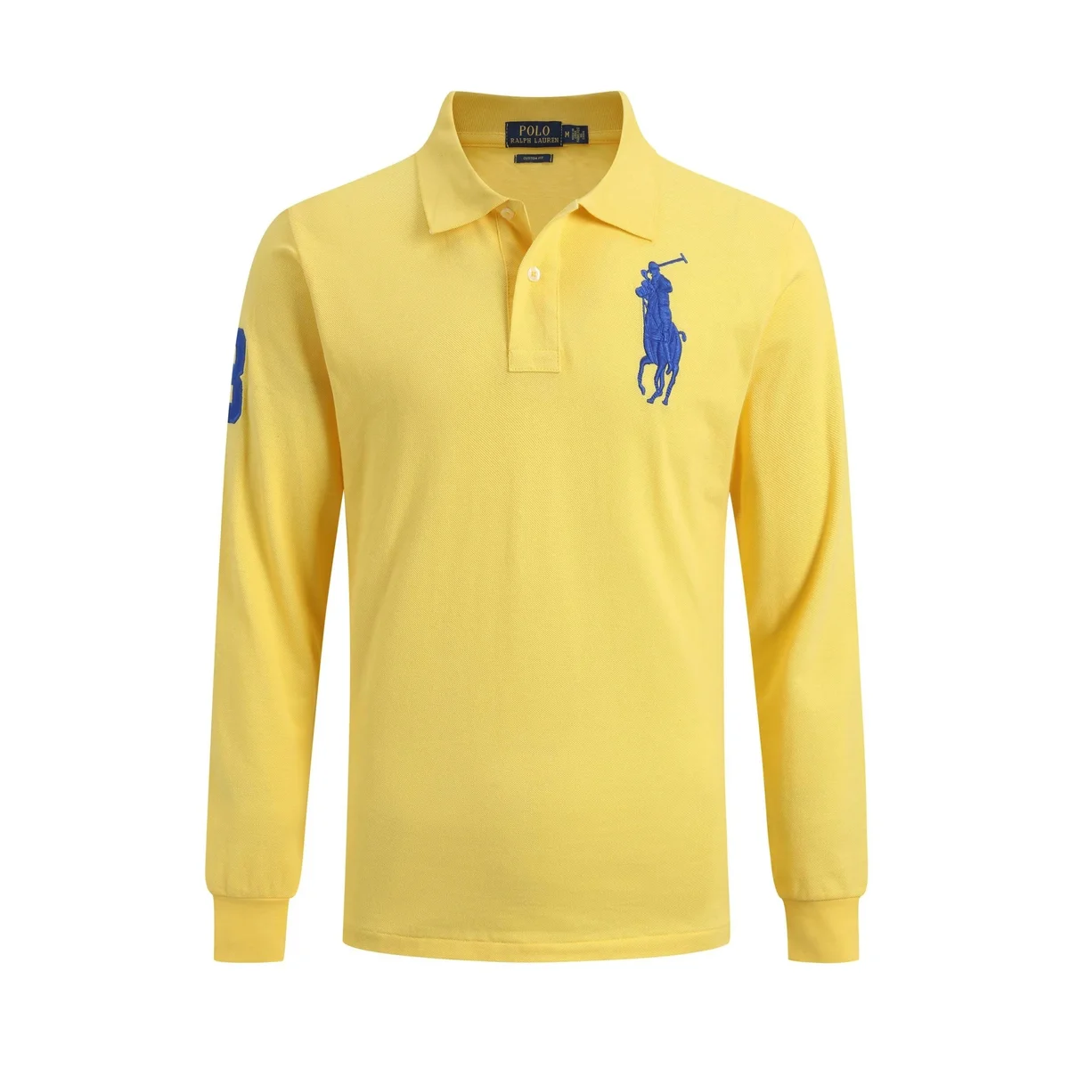 Polo Ralph Lauren Polo Ralph Lauren Big Pony Yellow Long Sleeve Polo Shirt Yellow - 1