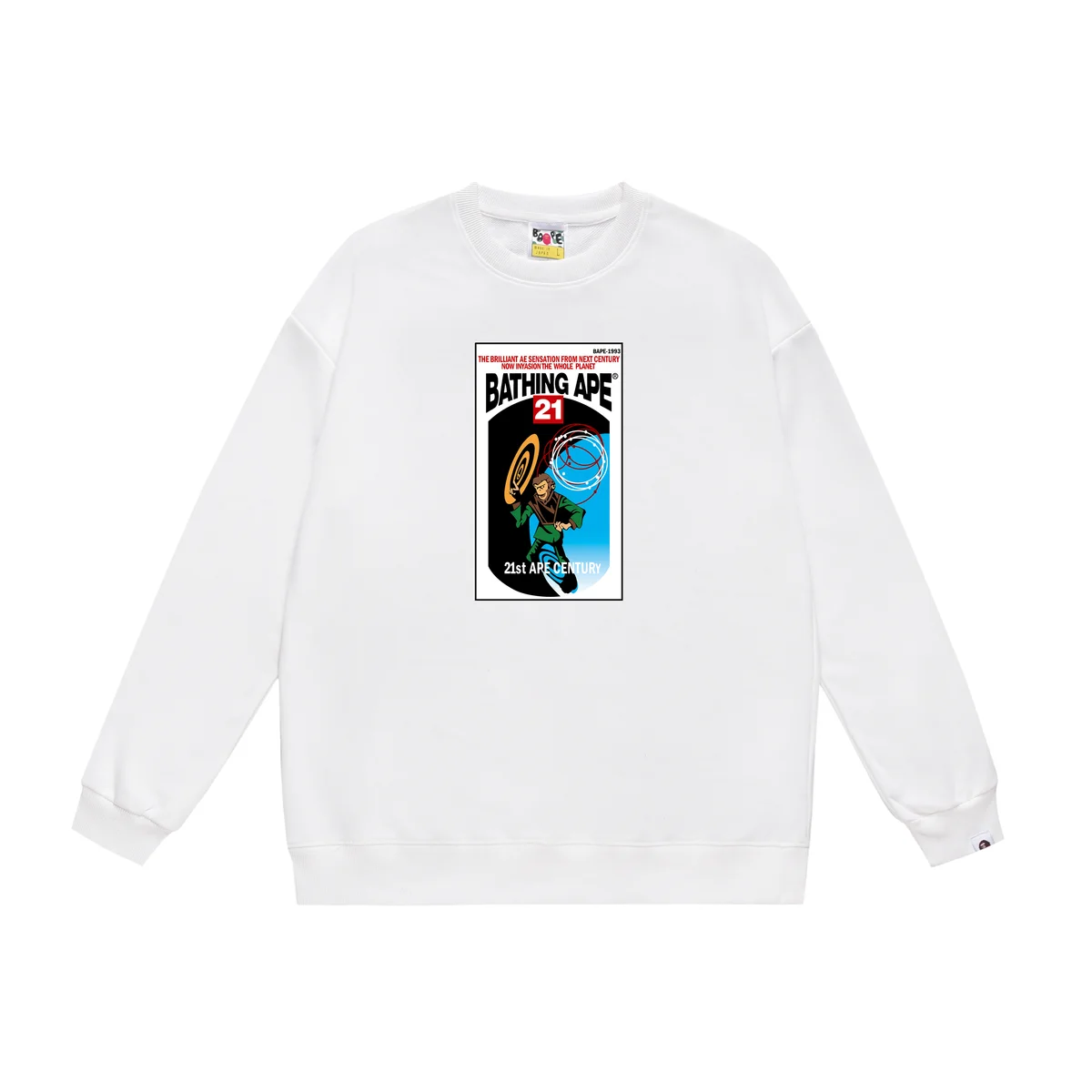 A Bathing Ape A Bathing Ape BAPE STA White Graphic Crewneck Sweatshirt White - 1