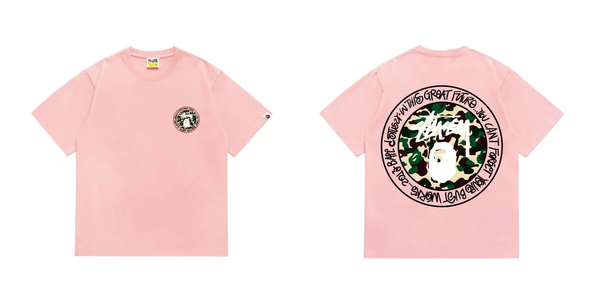 A Bathing Ape A Bathing Ape BAPE STA 219 Pink T-Shirt Pink - 1