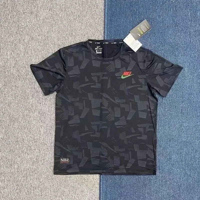 Nike Nike Dri-FIT Camo T-Shirt Black/Red Black