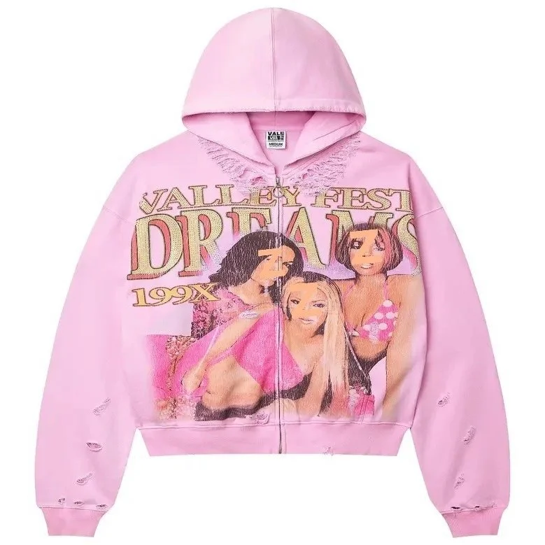 Other Pink 'Valley Fest Dreams 199X' Zip-Up Hoodie Pink - 1