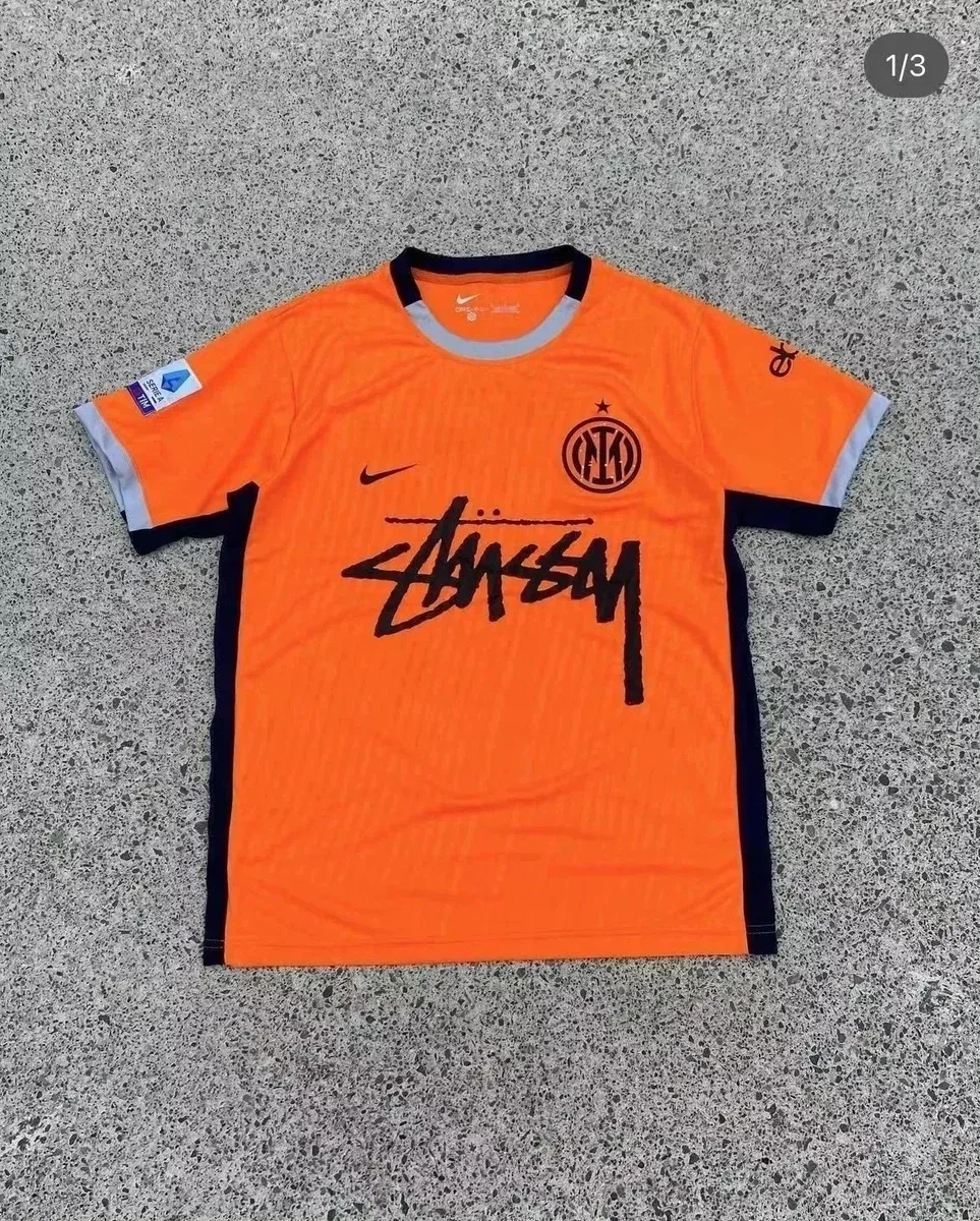 Nike Nike x Stussy Inter Milan Football Jersey Orange/Black Orange