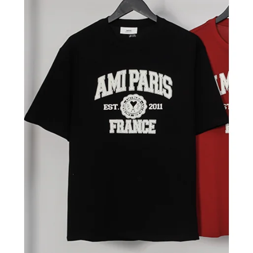 Ami Paris Ami Paris Ami de Coeur Black T-Shirt Black - 1
