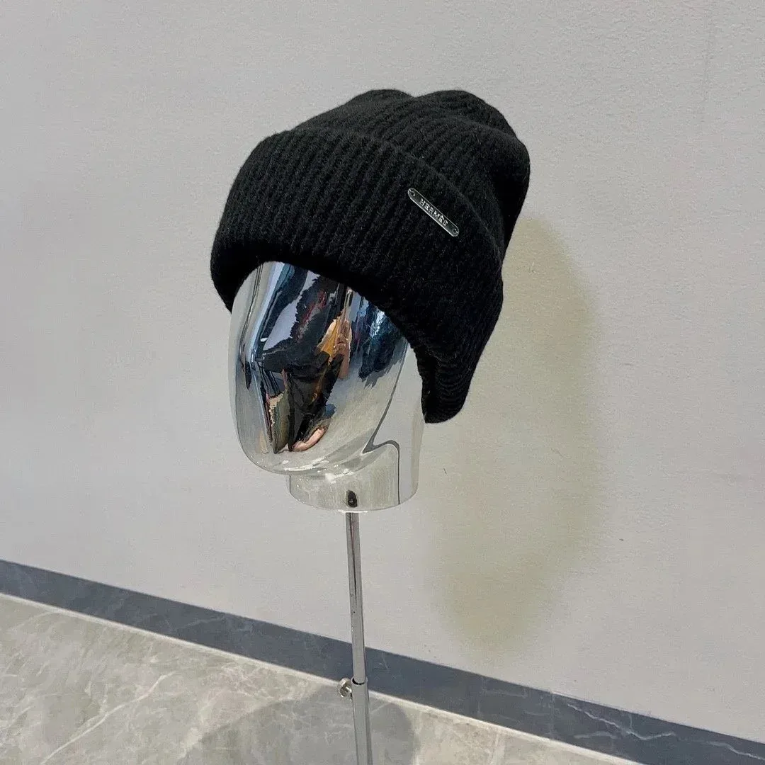 Hermès Hermès Black Knit Beanie Black