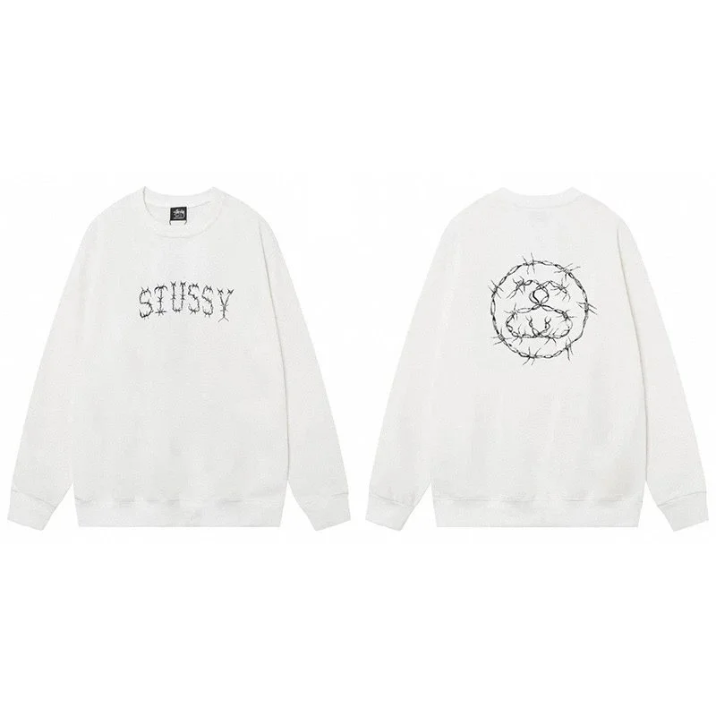 Stussy Stussy Stüssy Bear White Crewneck Sweatshirt White - 1
